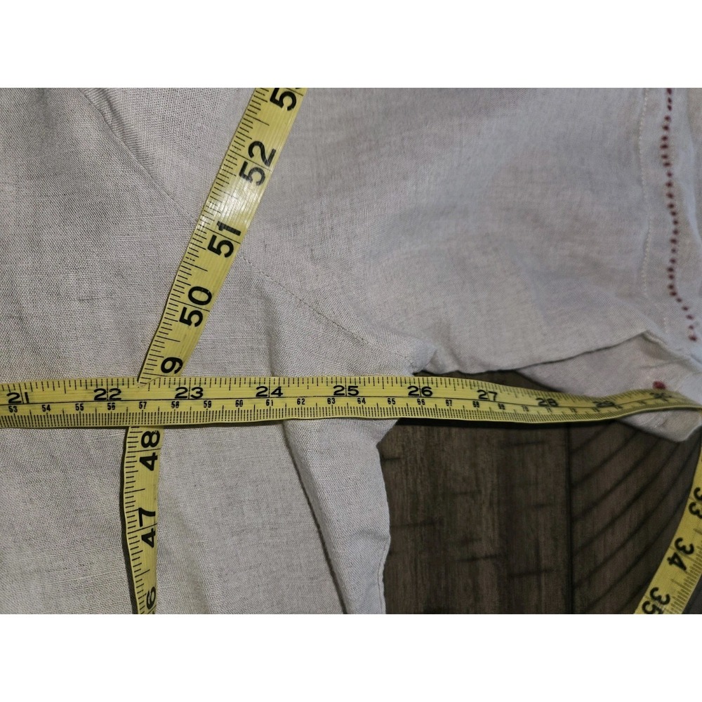 Marketplace India Dress 2W Maxi Tan Patchwork Embroidered Boho Prairie Tassels - Picture 14 of 16